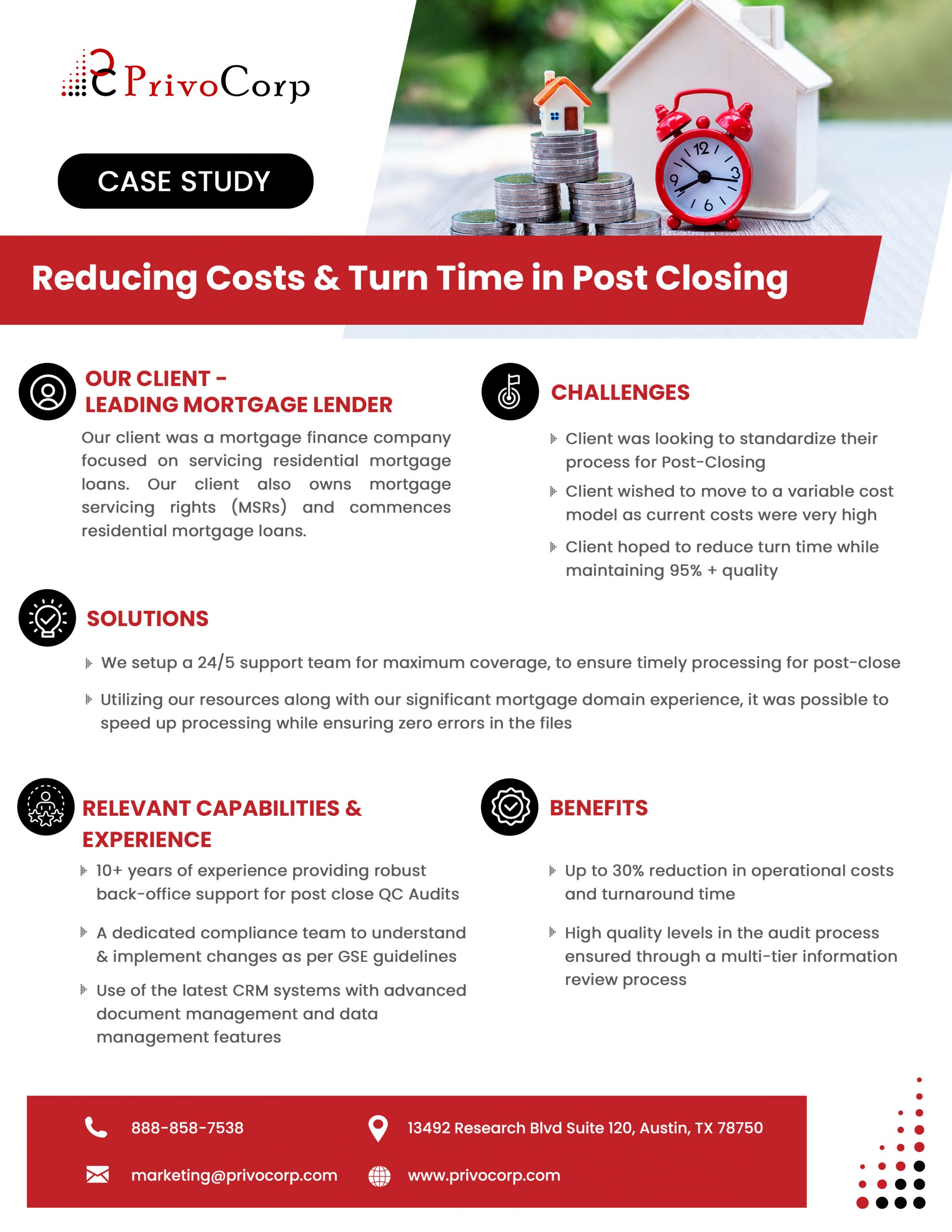 PrivoCorp - Case Study - Reducing Cost & Turn Time in Post Closing